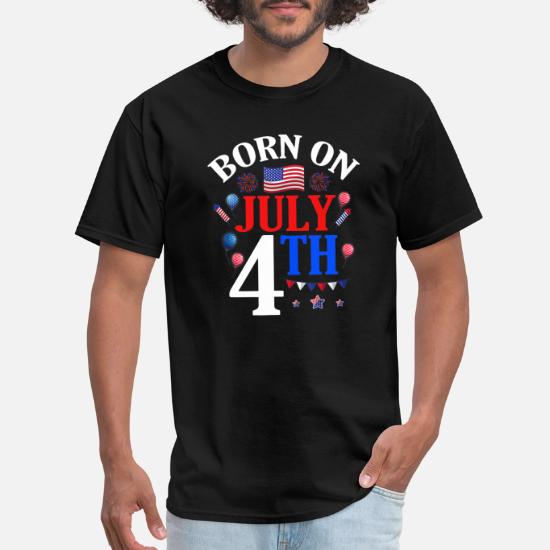 born on the 4th of july shirt